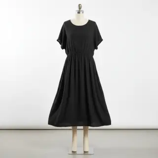 Double gauze/muslin black
