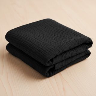 Double gauze/muslin black