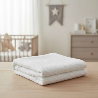 Double gauze/muslin white