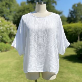 Double gauze/muslin white