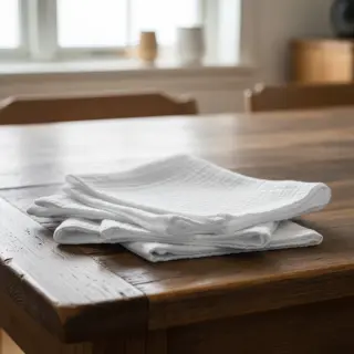Double gauze/muslin white