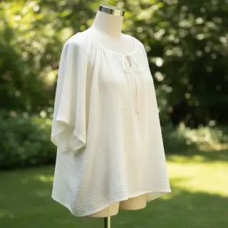 Double gauze/muslin ecru
