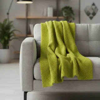 Fleece TEDDY DOUBLE SIDED old lime