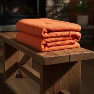 Fleece TEDDY DOUBLE SIDED tangerine