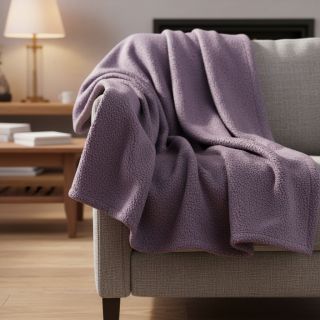 Fleece TEDDY DOUBLE SIDED mulberry