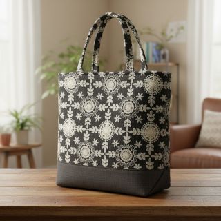 Cotton fabric JEANS EMBROIDERY Niva design D