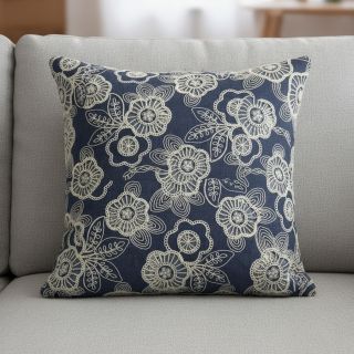 Cotton fabric JEANS EMBROIDERY Niva design A