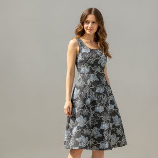 Cotton fabric JEANS EMBROIDERY Lisa design D