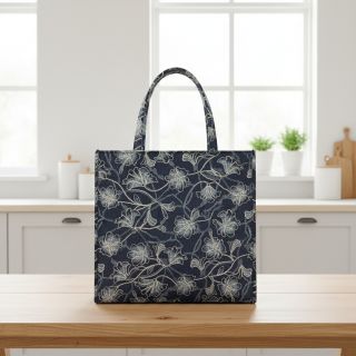 Cotton fabric JEANS EMBROIDERY Lisa design A