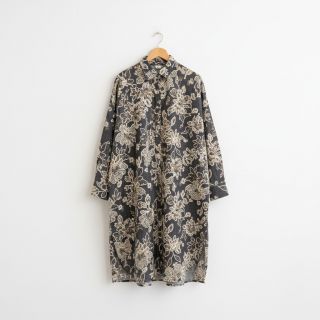 Cotton fabric JEANS EMBROIDERY Bouquet black