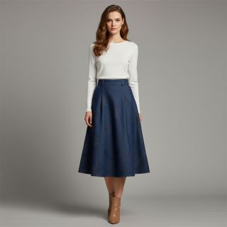 Cotton fabric JEANS FOIL Flowers