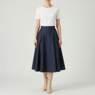 Cotton fabric JEANS Glitter small dots