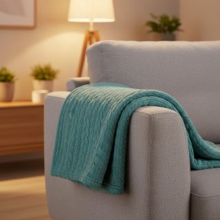 Knitted jacquard Cably dark green