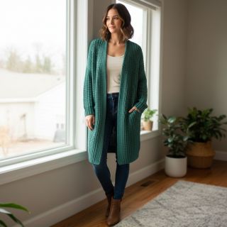 Knit fabrics BIG KNIT ocean green