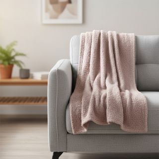 Knit fabrics Paris bouclé rose