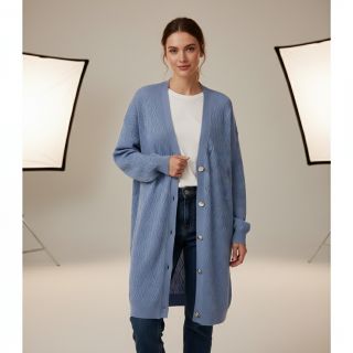 Knitted jacquard Diamond baby blue