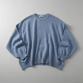 Knitted jacquard Diamond baby blue