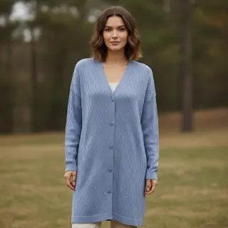 Knitted jacquard Diamond baby blue