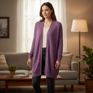 Knitted jacquard Diamond lavender