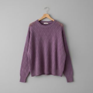 Knitted jacquard Diamond lavender