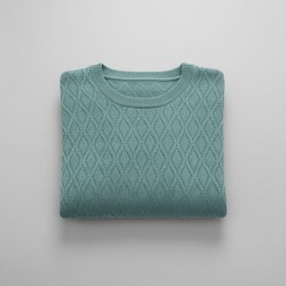 Knitted jacquard Diamond ocean blue
