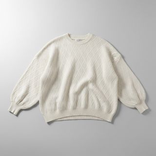 Knitted jacquard Diamond off white