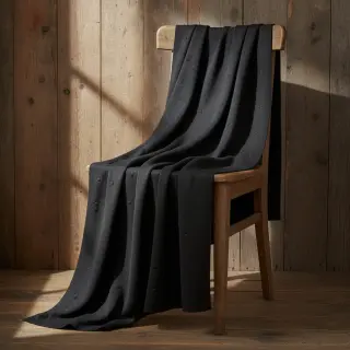 Knit fabrics BIG KNIT DOT black