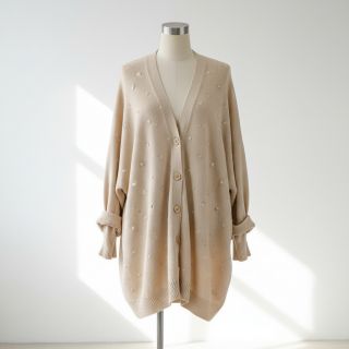 Knit fabrics BIG KNIT DOT naturals