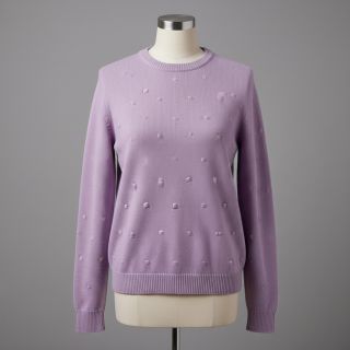 Knit fabrics BIG KNIT DOT violet