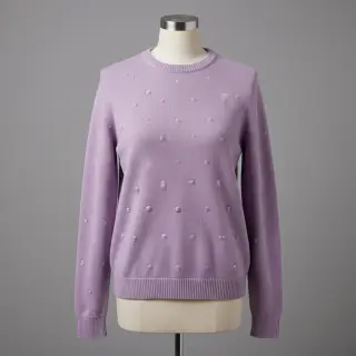 Knit fabrics BIG KNIT DOT violet
