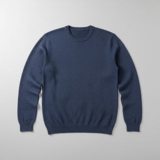 Knit fabrics BIG KNIT DOT navy