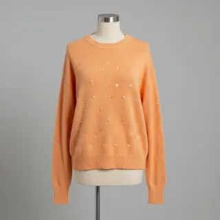Knit fabrics BIG KNIT DOT peach