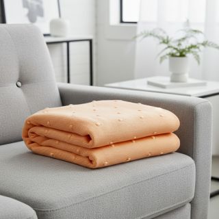 Knit fabrics BIG KNIT DOT peach