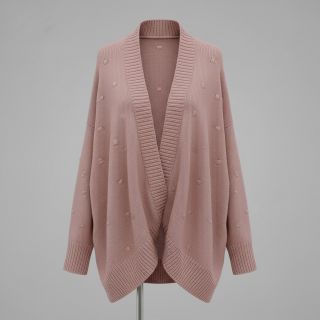 Knit fabrics BIG KNIT DOT old pink