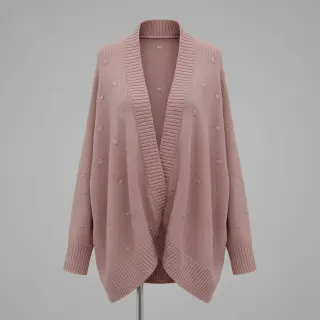Knit fabrics BIG KNIT DOT old pink