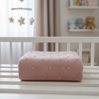 Knit fabrics BIG KNIT DOT old pink