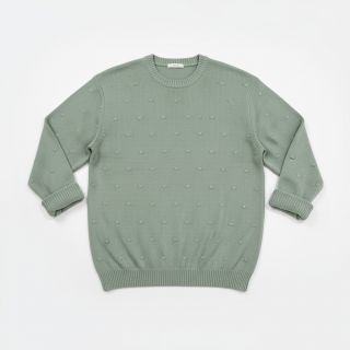 Knit fabrics BIG KNIT DOT old green