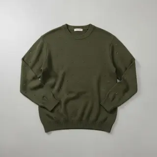 Knit fabrics BIG KNIT DOT camo green