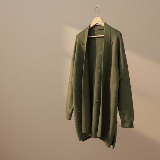 Knit fabrics BIG KNIT DOT camo green