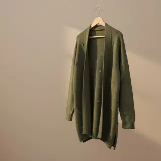 Knit fabrics BIG KNIT DOT camo green