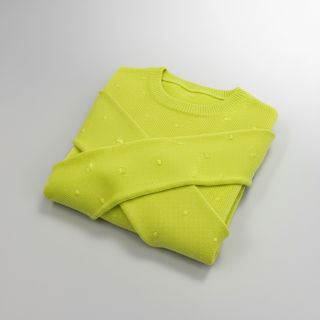 Knit fabrics BIG KNIT DOT bright green