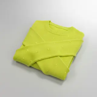 Knit fabrics BIG KNIT DOT bright green