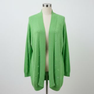 Knit fabrics BIG KNIT DOT grass green