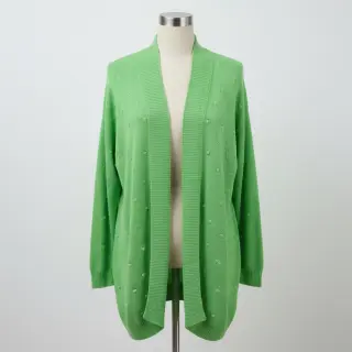 Knit fabrics BIG KNIT DOT grass green