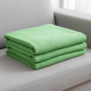 Knit fabrics BIG KNIT DOT grass green