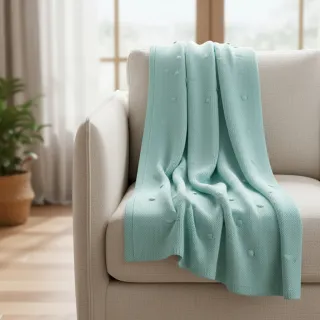 Knit fabrics BIG KNIT DOT mint