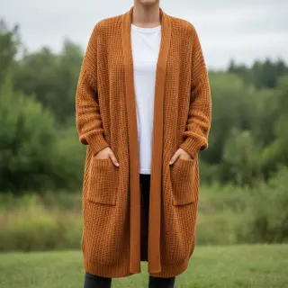 Knit fabrics BIG KNIT brick
