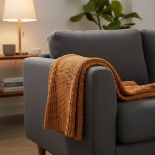 Knit fabrics BIG KNIT brick