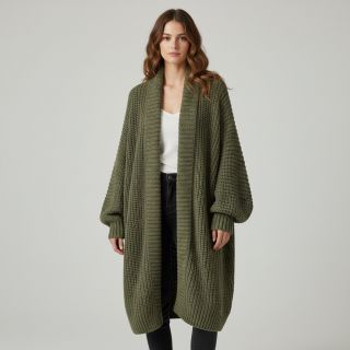 Knit fabrics BIG KNIT camo green