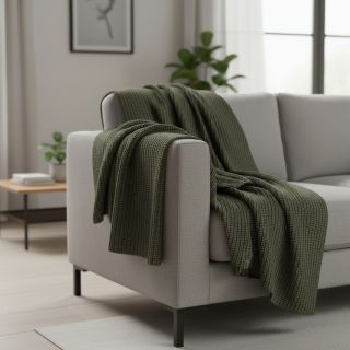 Knit fabrics BIG KNIT camo green